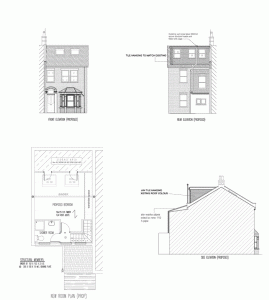 End terrace, gable and hip ends Plans - example 1