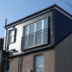 Hip to gable end of terrace